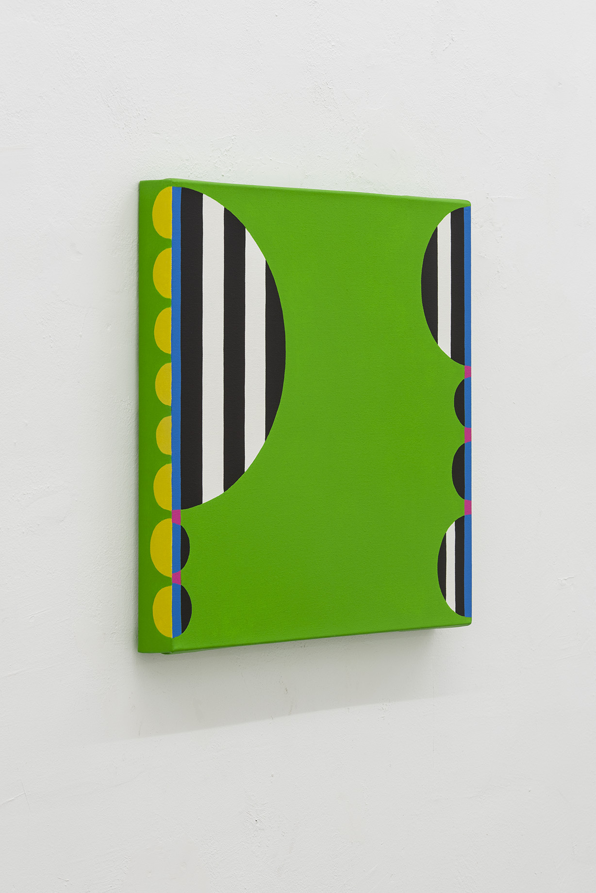 Beatriz Olano, Festivo, 2022, acrylic on canvas, 40 x 40 x 4 cm.