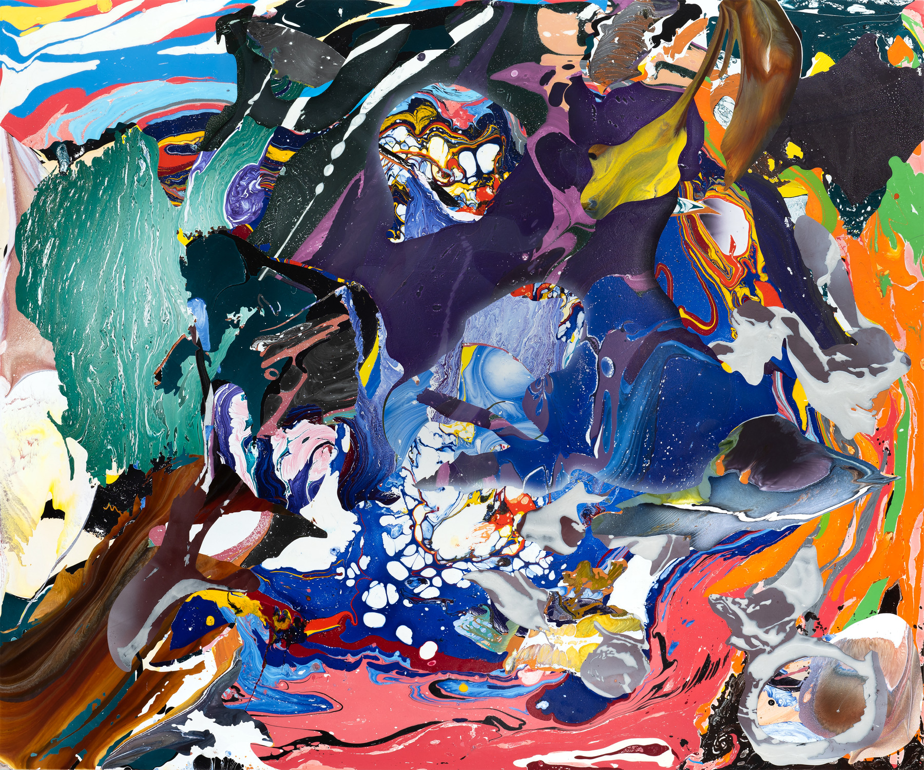 Dave Bopp, High Ground, 2023, mixed media on aluminum composite board, 150 x 180 cm.